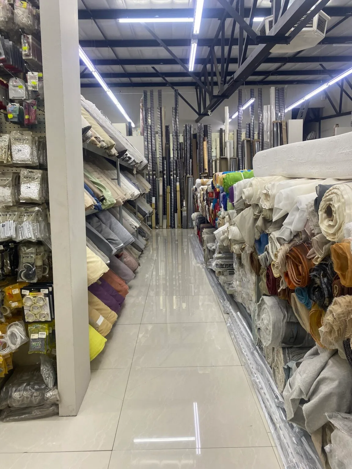 The variety of fabrics and accessories in the Curtain Solutions Fourways Showroom